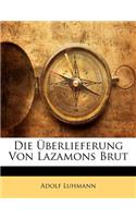 Die Uberlieferung Von Lazamons Brut