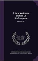 A New Variorum Edition Of Shakespeare