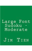Large Font Sudoku - Moderate: Fun, Large Grid Sudoku Puzzles