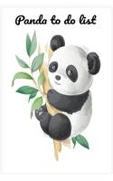 To Do List: Panda panda, Daily Work Task Checklist, Daily Task Planner, Checklist Planner School Home Office Time Management, To Do List Notebook (6x9 Checklist