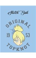 SketchBook: Disney Peter Pan Tinker Bell Watercolor Sketch Cute Theme Marble Size SketchBook Blank Pages Rule Unlined for Girls Teens Kids Journal for Kids 110 