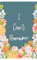 I Can't Remember