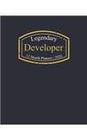 Legendary Developer, 12 Month Planner 2020: A classy black and gold Monthly & Weekly Planner January - December 2020