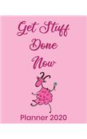 Get Stuff Done Now Planner 2020: Weekly and Monthly Calendar with Habit Tracker, pink cover