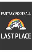 Fantasy Football Last Place Notebook: Lined Journal, 120 Pages, 6 x 9, Affordable Gift Journal Matte Finish