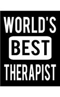 World's Best Therapist: 2020 Calendar Day to Day Planner Dated Journal Notebook Diary 8" x 10" 110 Pages Clean Detailed Book