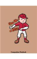 Floss Like A Boss Composition Notebook: Flossing Cartoon Baseball Player College Ruled Lined Pages Book 8.5 x 11 inch (100+ Pages) for School, Note Taking, Writing Stories, Daily Journalin