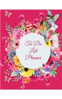 To Do List Planner: Lady Pink Flowers, 2019 Weekly Monthly to Do List 8.5" X 11" Daily to Do Planner, Office School Task Time Management Notebook