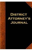 District Attorney's Journal: (Notebook, Diary, Blank Book)