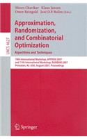 Approximation, Randomization, and Combinatorial Optimization. Algorithms and Techniques