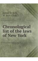 Chronological List of the Laws of New York
