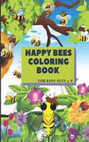 Bees coloring book For kids ages 4-8