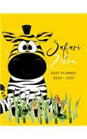 2020 2021 15 Months Safari Zebra Daily Planner
