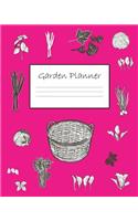 Garden Planner: 140 Paged Large Garden Organizer / Log Book 8" x 10" With White Paper, Great For Monitoring & Recording All Your Plants & Vegetables - v4 Pink