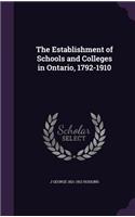 The Establishment of Schools and Colleges in Ontario, 1792-1910