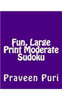 Fun, Large Print Moderate Sudoku: Easy to Read, Large Grid Puzzles