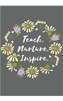 Teach. Nuture. Inspire.: Teacher Appreciation Gifts (Teacher Appreciation Gift Notebook)