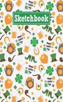 Sketchbook: 8.5 x 11 Notebook for Creative Drawing and Sketching Activities with St. Patrick's Day Themed Cover Design