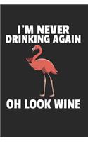 Flamingo Wein Notizbuch: Flamingo Wein Notizbuch für Liebhaber / Notizheft / Notizblock A5 (6x9in) Dotted Notebook / Punkteraster / 120 gepunktete Seiten
