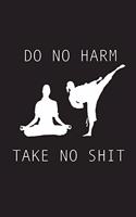 Do No Harm Take No Shit: A 6x9 Lined Journal (Black and White Cover)