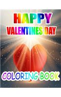 Happy Valentine Day Coloring Book: An Adult Coloring Book with Beautiful Flowers, Adorable Animals, and Romantic Heart Designs