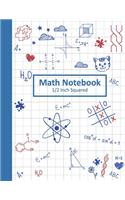 Math Notebook 1/2 Inch Squares