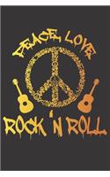 Notebook Hippie peace love rock