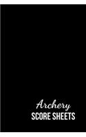 Archery Score Sheets