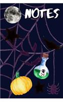 Notes: Notes - Notebook: 100 Pages, 6" x 9" (Great Gift especially around Halloween Time for Family Members or Friends)