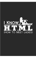 I know HTML (how to meet ladies): 6x9 Nerd - dotgrid - dot grid paper - notebook - notes