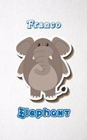 Franco Elephant A5 Lined Notebook 110 Pages