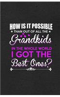 How Is It Possible Than Out of All the Grandkids in the Whole World I Got the Best Ones A5 Lined Notebook: Funny Sayings Grandmother Blank Journal For Grandparents. Unique Student Teacher Scrapbook/ Composition Great For Home School Writing