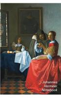 Johannes Vermeer Notebook: The Girl with the Wine Glass Journal - 100-Page Beautiful Lined Art Notebook - 6 X 9 Artsy Journal Notebook (Art Masterpieces)