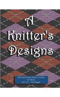 Knitting Graph Paper Journal. 4: 5 Ratio. 8.5" x 11". 120 Pages: Knitted Wool Fabric Diamond Pattern Cover. Knitting Graphs, Knitters Journal, Knitting Design Grid, Blank Knitting P