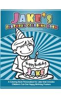Jake's Birthday Coloring Book Kids Personalized Books
