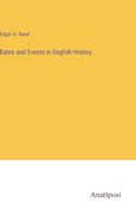 Dates and Events in English History