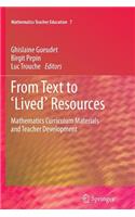 From Text to 'Lived' Resources