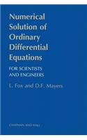 Numerical Solution of Ordinary Differential Equations