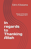 In regards to Thanking Allah