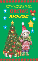 Kids Coloring Book Christmas Mouse