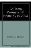 Ch Tests W/Ansky Hlt Hndbk G 10 2003