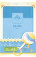 NIV, Baby Keepsake Bible, Leathersoft, Blue