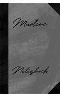 Marlene Notizbuch: Liniertes Notizbuch für deinen Vornamen