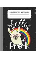 Hello Pre-K - Composition Notebook