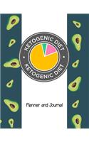 Ketogenic Diet Planner and Journal: Avocado & Blue Male Fitness and Weight Loss Tracker