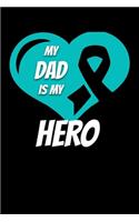 My Dad Is My Hero: PTSD Journal 6x9 120 Pages Blank Lined Paperback