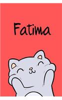 Fatima: Din A5 - Blanko 110 Seiten - Mein Malbuch - Personalisierter Kalender - Vornamen - Schönes Notizbuch - Notizblock Rot - Kinderbuch - Jugendbuch - Or