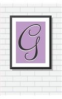Initial G Personalized Blank Lined Journal Notebook: A Daily Diary, Composition or Log Book, Gift Idea for Someone Whose Name Starts with the Letter G!!