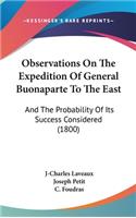 Observations On The Expedition Of General Buonaparte To The East