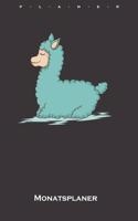 schlafendes Lama Monatsplaner: Monatsübersicht (Termine, Ziele, Notizen, Wochenplan) für Lama und Alpaka Liebhaber und Freunde